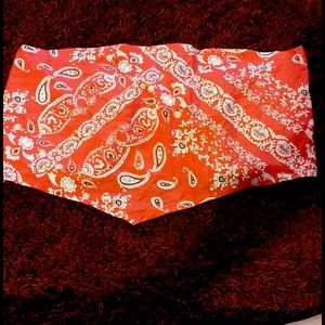 Paisley Print Crop Bandana Top